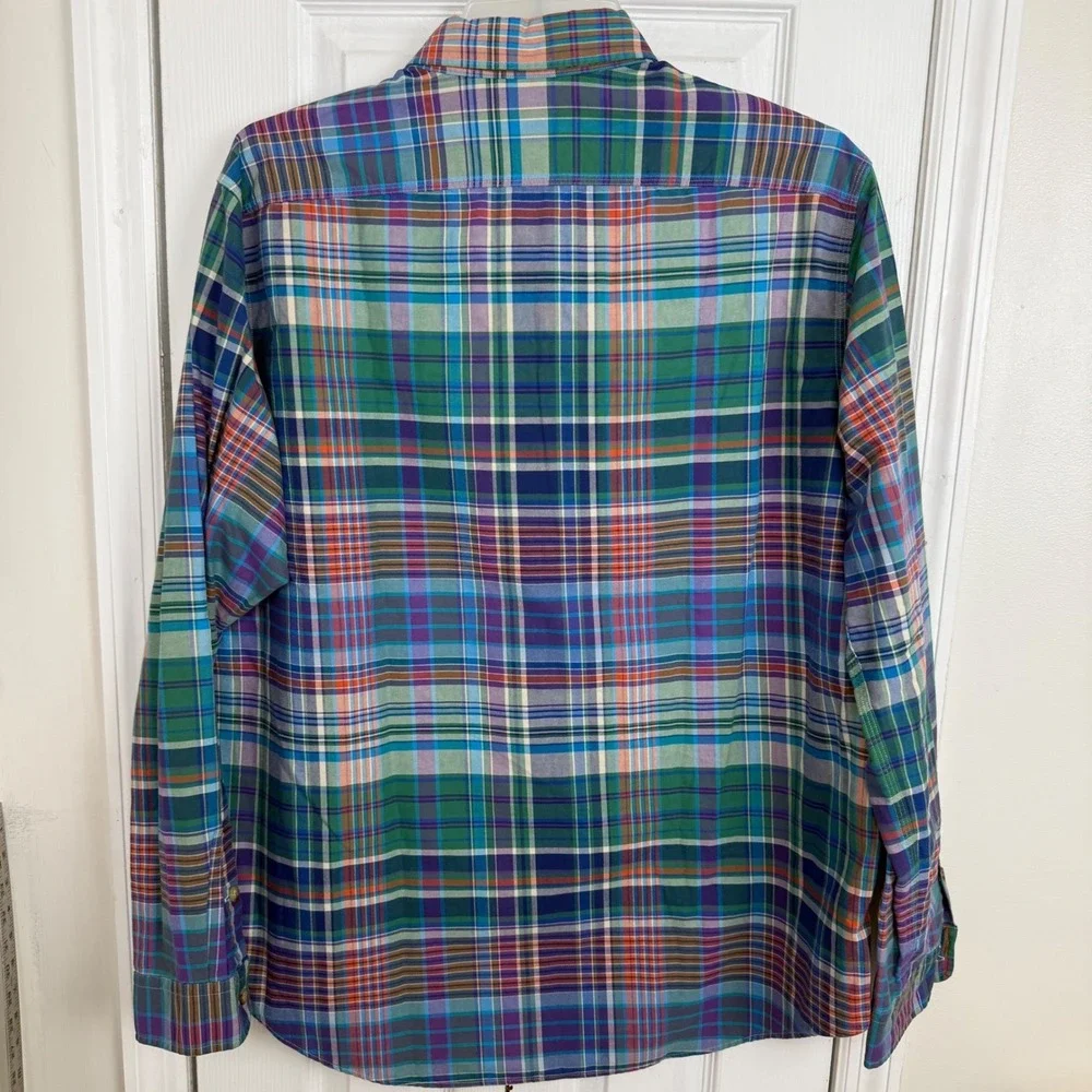 NEW Polo Ralph Lauren Mens XXL Plaid Button Down Shirt Multicolor Preppy Ivy‎